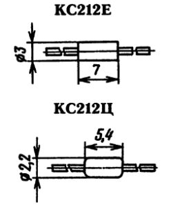 Типы корпусов стабилитрона КС212