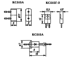 Типы корпусов для стабилитрона КС515