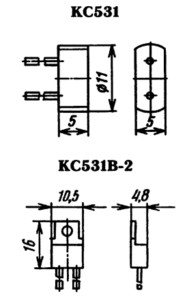 Типы корпусов для стабилитрона КС531