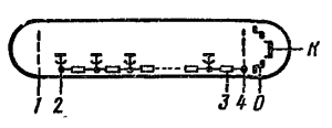 Схема соединения электродов лампы ВЭУ-1
