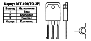 Корпус транзистора 2SC3679 и его обозначение на схеме