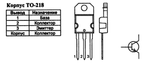 Корпус транзистора BU508A и его обозначение на схеме