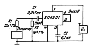 Типовая схема включения ИМС К118УП1