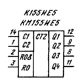Условное графическое обозначение ИМС К155ИЕ5, КМ155ИЕ5