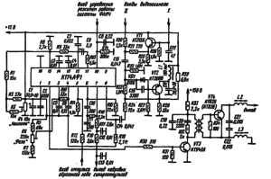 Принципиальная схема генератора строчной развертки на микросхеме К174АФ1 (19)