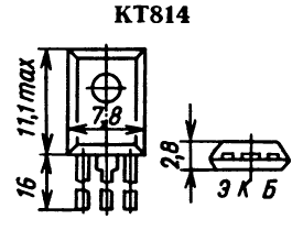 Цоколевка транзистора КТ814
