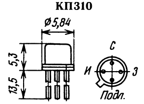 Цоколевка транзистора КП310