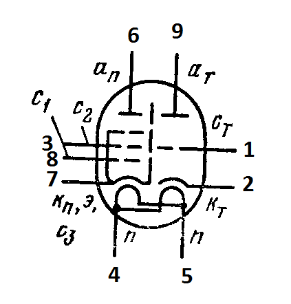 Триод на чертеже