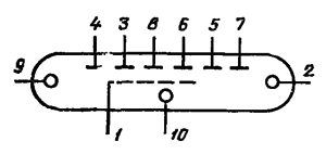 Схема соединения электродов лампы ИН-26