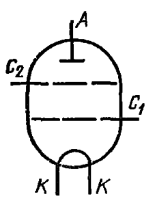 Схема соединения электродов лампы ГУ-35Б-1