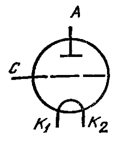 Схема соединения электродов лампы ГУ-45А