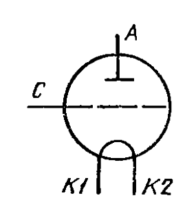 Схема соединения электродов лампы ГУ-58