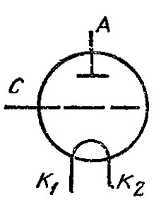 Схема соединения электродов лампы ГУ-67