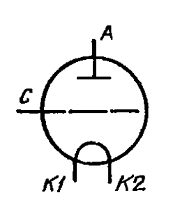 Схема соединения электродов лампы ГИ-42Б