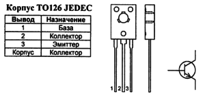 Корпус транзистора 2SC3597 и его обозначение на схеме