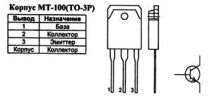 Корпус транзистора 2SC4138 и его обозначение на схеме
