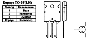Корпус транзистора 2SC4288 и его обозначение на схеме