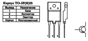 Корпус транзистора 2SC5588 и его обозначение на схеме