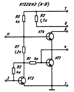 Электрическая схема ИМС К122УН2