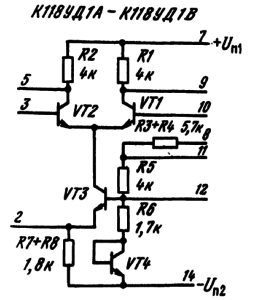 Электрическая схема ИМС К118УД1