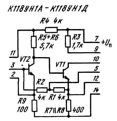 Кр1026ун1 схема включения