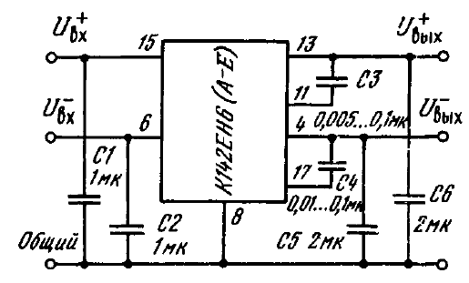 Кр142ен14 схема включения