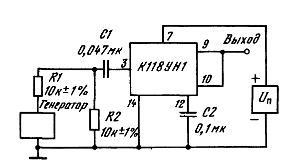 Кр1005ун1а схема включения