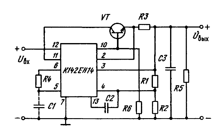 Кр142ен2б схема подключения