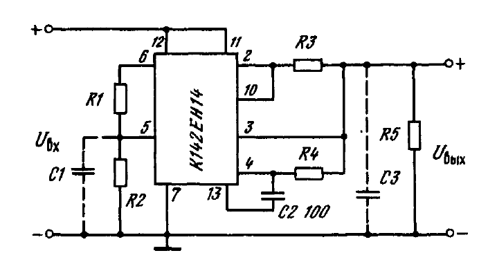 Кр142ен14 схема включения