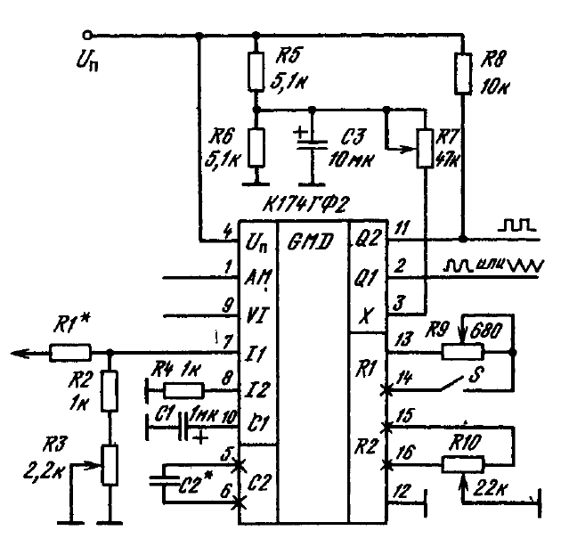2206 генератор сигналов схема