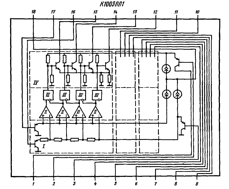Схема индикатор уровня на к1003пп4