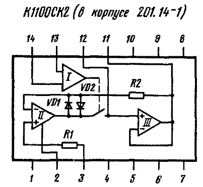 Кр1100ск2 схема включения