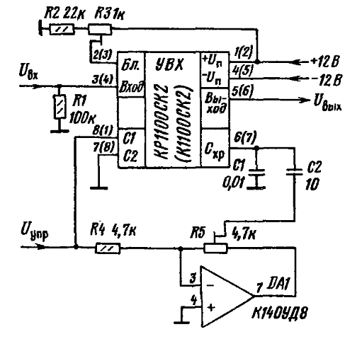 Кр1100ск2 схема включения
