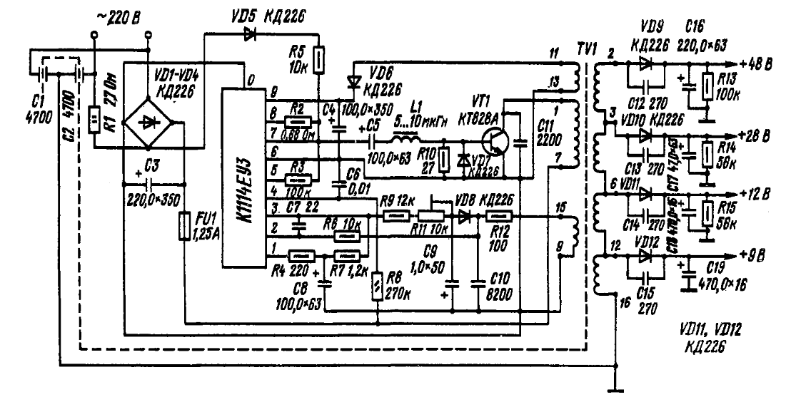 Кр1114еу4 схема включения - 86 фото
