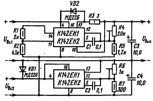 Кр142ен2б схема подключения