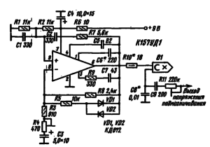 Принципиальная схема генератора стирания и подмагничивания магнитофона с автоно