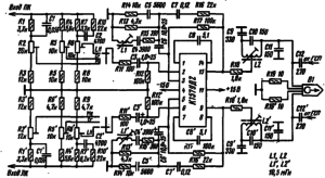 Принципиальная схема усилителя записи для стереофонического кассетного магнитофона (15)