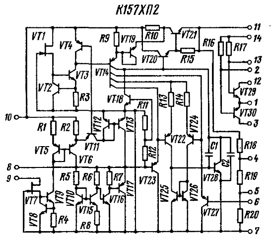 К157хп2 схема включения