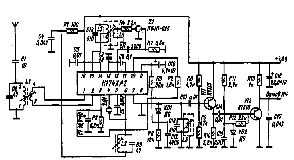 К174ха2 трансивер схема