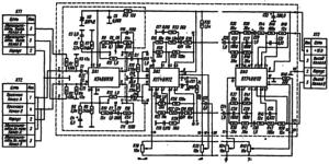 Принципиальная схема предварительного усилителя-корректора с электронными регуляторами громкости, тембра и баланса каналов