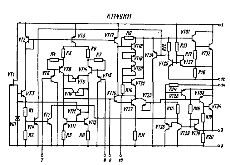 К174ун7 усилитель схема