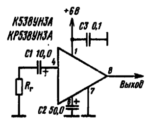 Принципиальная электрическая схема линейного усилителя с полосой пропускания 1,5 Гц...З МГц