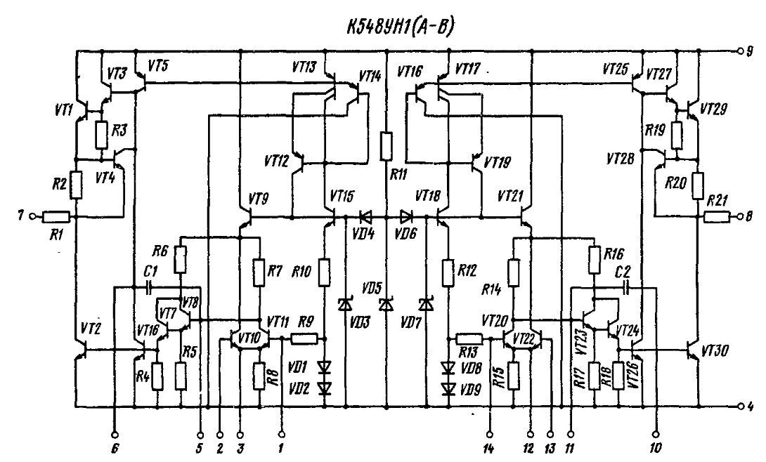 К548ун1а схема усилителя
