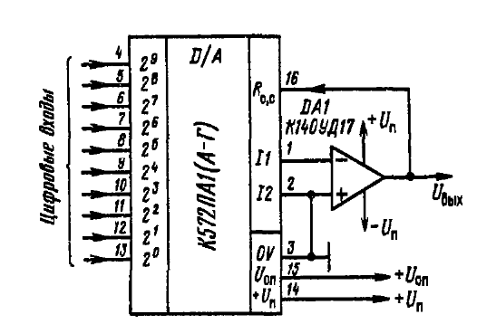 Кр572па2 схема включения