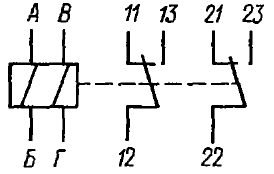 Принципиальная электрическая схема реле РГК12
