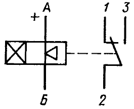 Принципиальная электрическая схема реле РВЭ3А с контактной выходной цепью