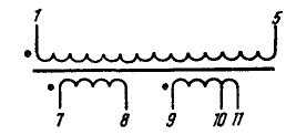 Рис. 4. Электрическая принципиальная схема накального трансформатора ТН1 -220-50.